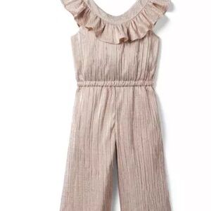 Metallic Plisse Ruffle Jumpsuit  Janie and Jack size 12 Girl Teen